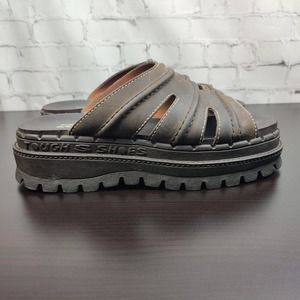SKECHERS Jammers Brown Leather Platform Sandals Women's Size 8 Chunky Y2K/90s